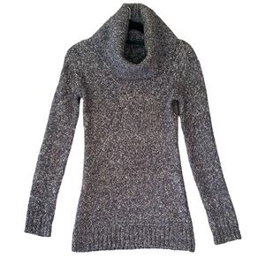 Jenni Kayne Wool Cashmere Marled Cowl Turtleneck Longline Sweater size XS